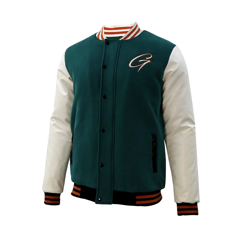 custom baseball jersey oem sportswear embroidery baseball college zipper bomber jacket