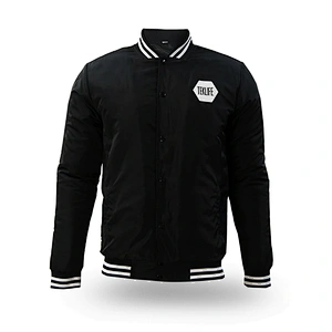 OEM Service Mens Custom Satin Embroidered Baseball Bomber Jacket