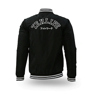 OEM Service Mens Custom Satin Embroidered Baseball Bomber Jacket