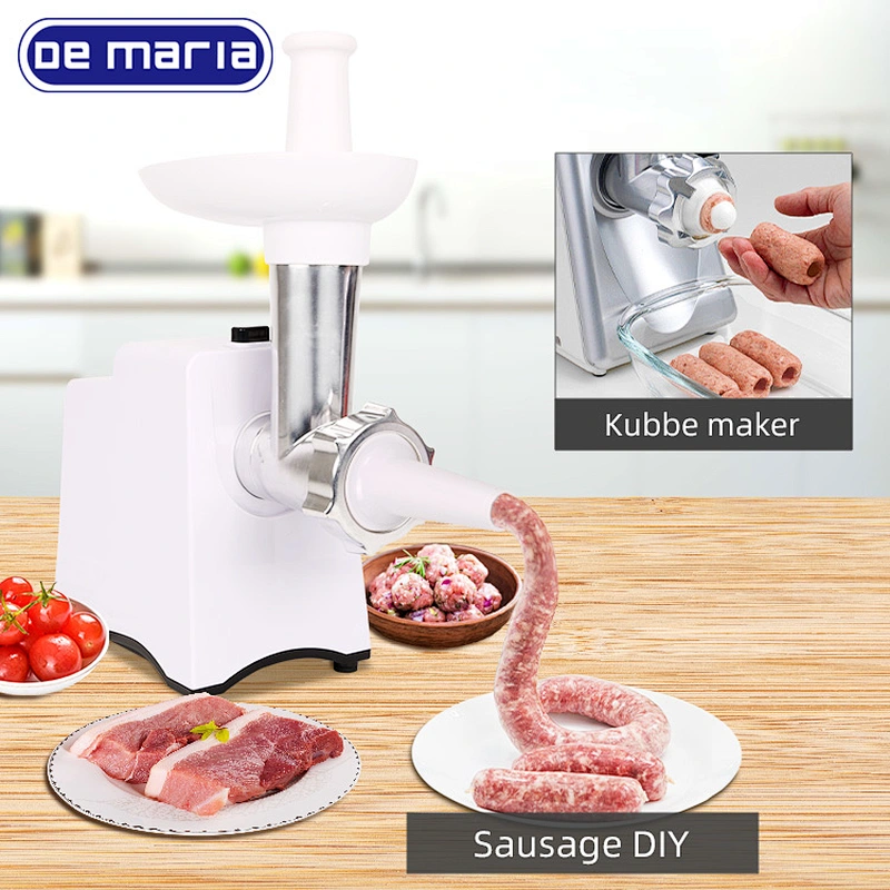 2021 Wholesale Portable 1200W white easy operation electric meat mincer with Accessories