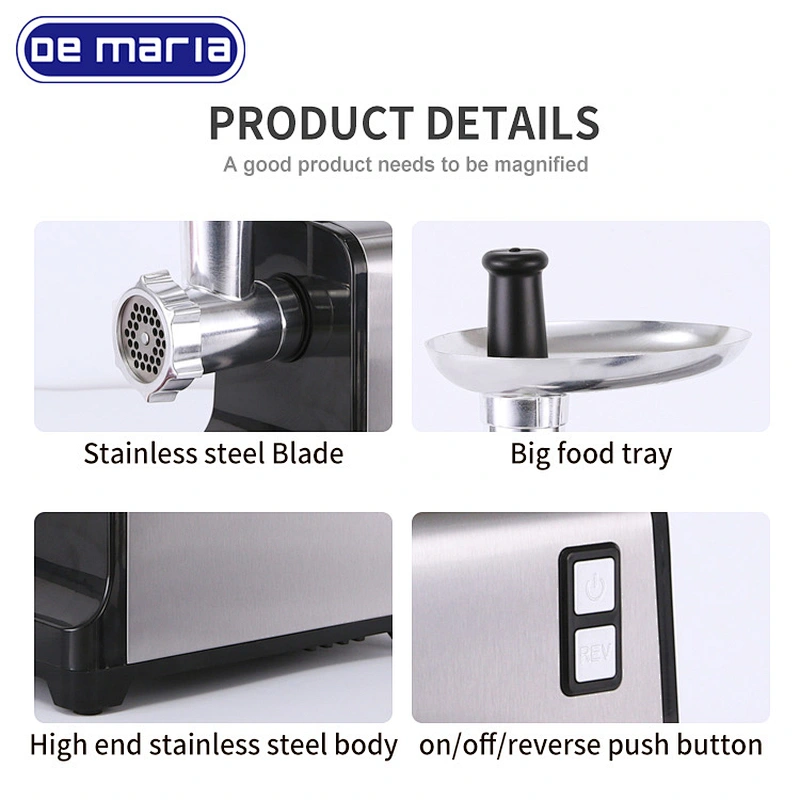 New Product Kitchen MGL high power Meat Mince stainless steel Blade Black Electric Meat Grinder