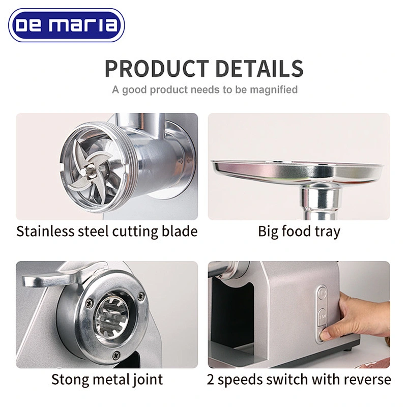 Demaria 2000W High Power DC Motor Electric Meat Grinder