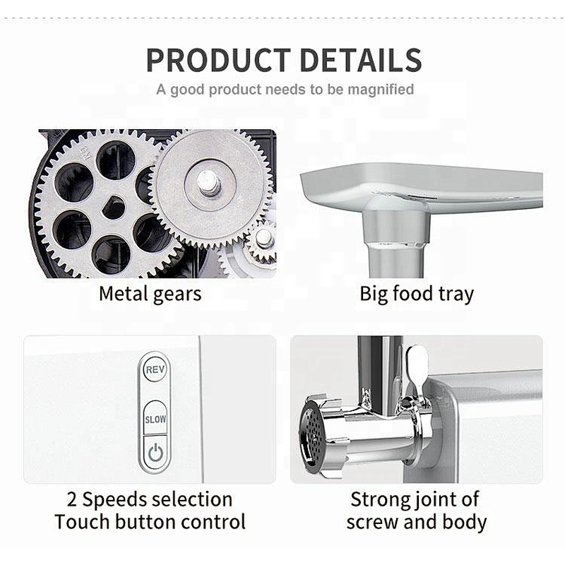2021Best Selling  Luxury Sausage Stuffer Vegetable with Stainless High-Power 1800W Electric Meat Mincer for Kitchen