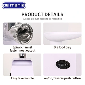 2021 Wholesale Portable 1200W white easy operation electric meat mincer with Accessories