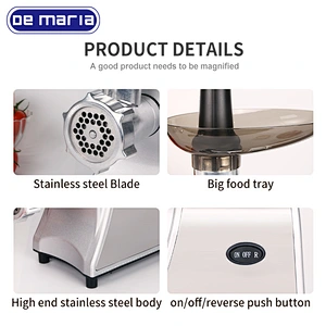 New Style AC 500W Motor Meat Grinder Easy operation High Efficiency Portable White Meat Mincer