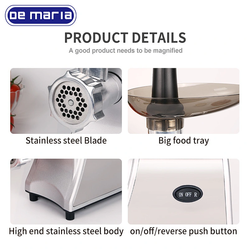 New Style AC 500W Motor Meat Grinder Easy operation High Efficiency Portable White Meat Mincer