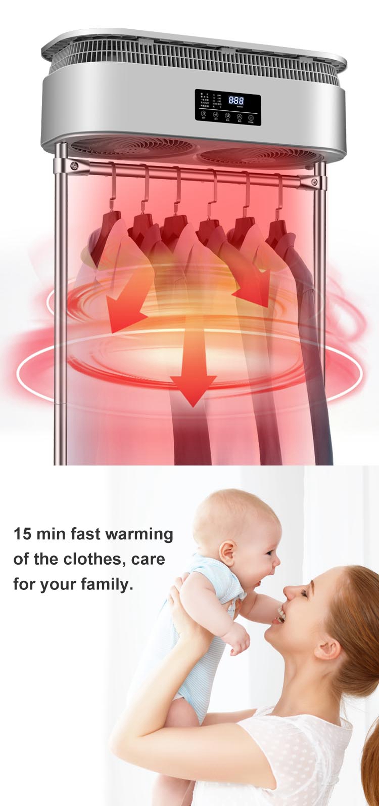 Electric indoor clothes airer