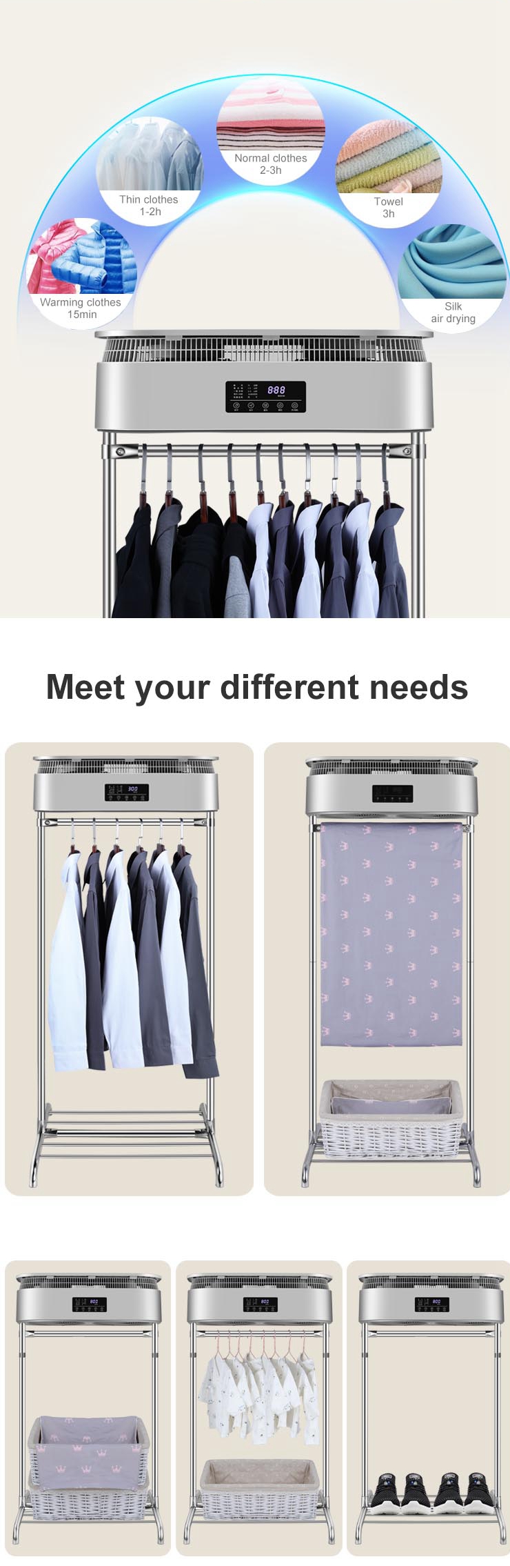 Electric indoor clothes airer