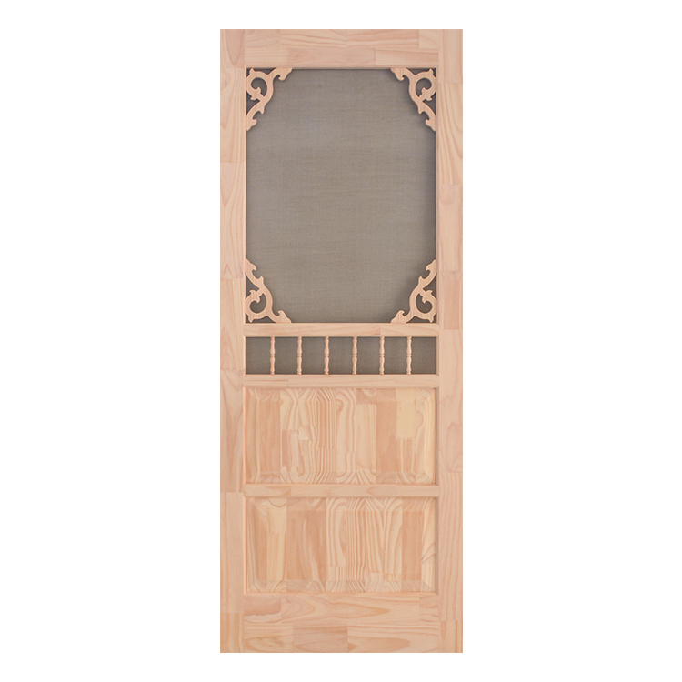 Unfinished Ready To Stain Solid Pine Wood Screen Door
