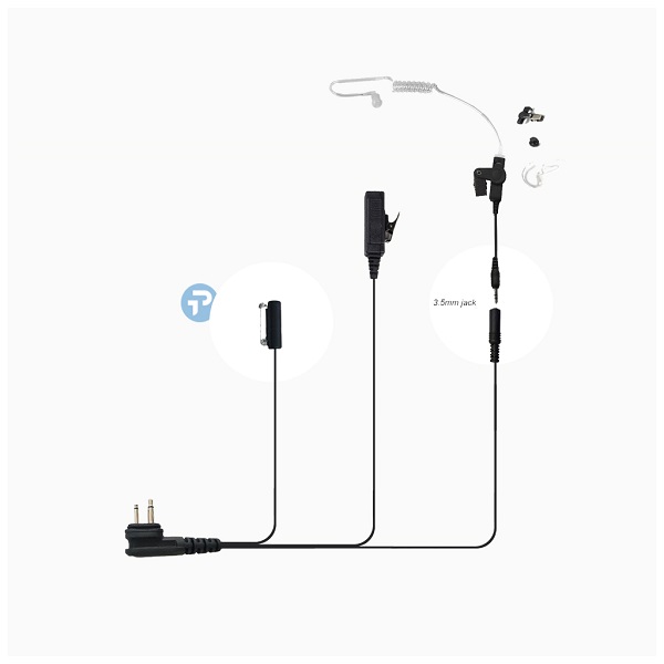 3-wired Walkie-talkie Acoustic Tube Earpiece