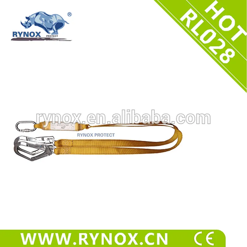 RYNOX RL028 EN354 Industrial Shock Absorbing Lanyards With Two Big Hooks
