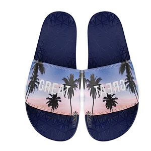 Greatshoe lightweight anti slip fashion trend non-slip mens genuine leather slippers men sandals slipper pu