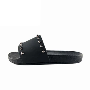 Greatshoe new style custom slides lady sandals,low price latest women black sandals designs