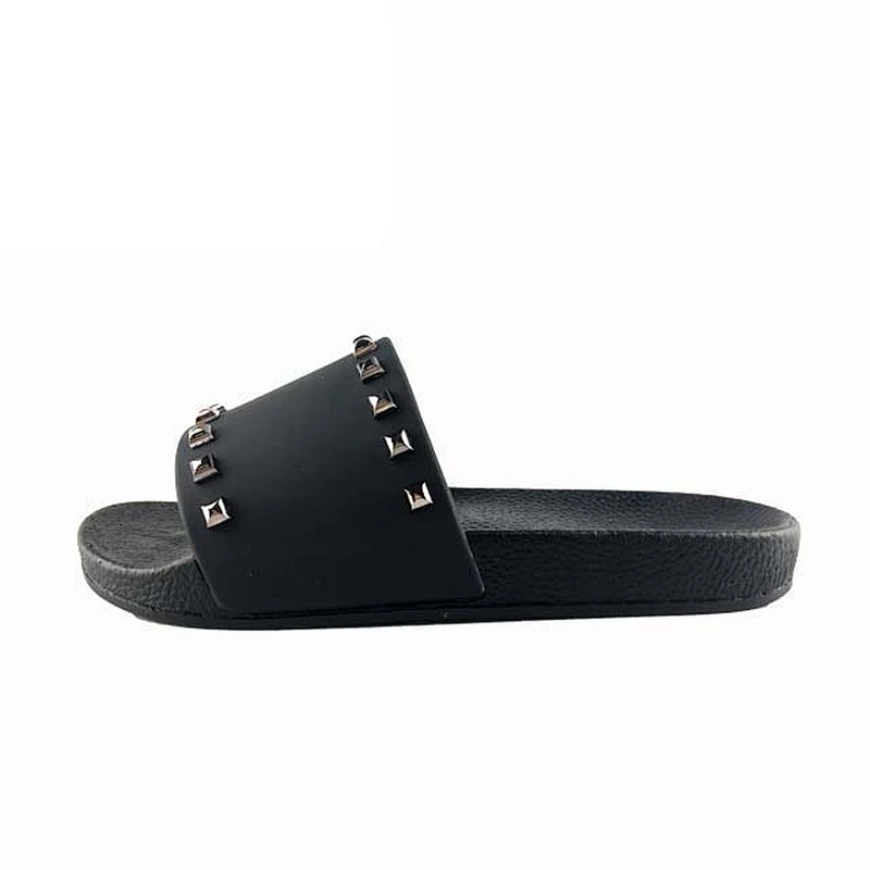 Greatshoe new style custom slides lady sandals,low price latest women black sandals designs