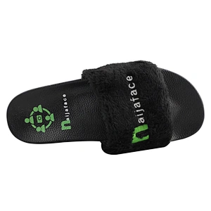 Greatshoe wholesale China factory bedroom slippers furry Breathable Lightweight faux slipper fox fur slides