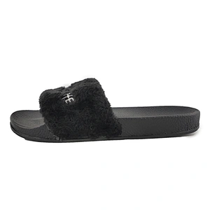 Greatshoe top quality cheap lightweight Breathable girl's custom faux slide slipper sandal fur slides