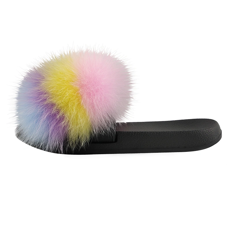 Greatshoe high quality furry lightweight breathable fur faux fur slippers