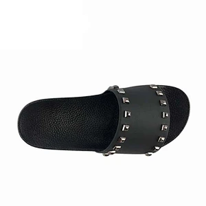 Greatshoe new style custom slides lady sandals,low price latest women black sandals designs