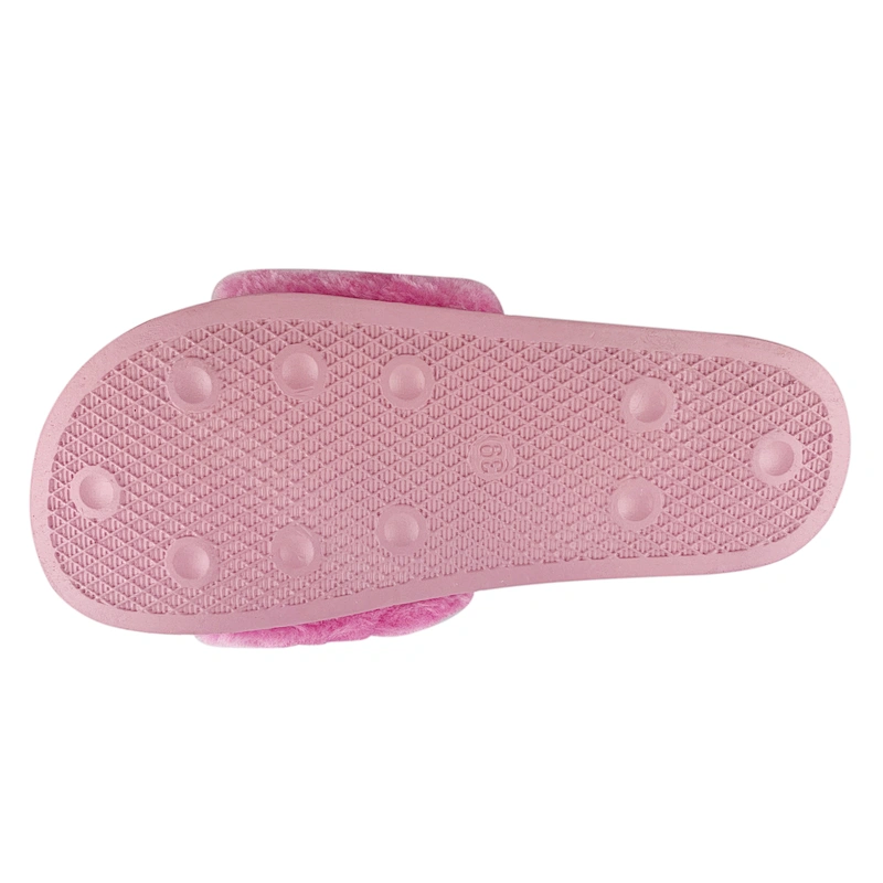 Greatshoe Ladies Fur Slide Sandals Slippers,Faux Fur Slides Slipper Furry Plush Slippers Women