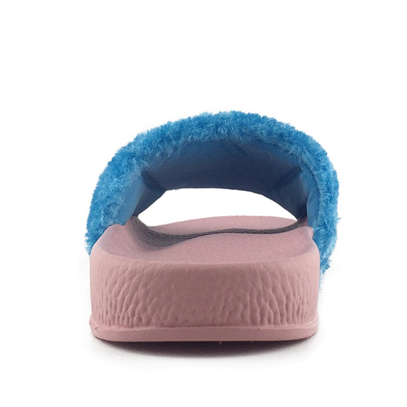 Greatshoe winter women sandal,pink faux fur slides,custom fur slippers