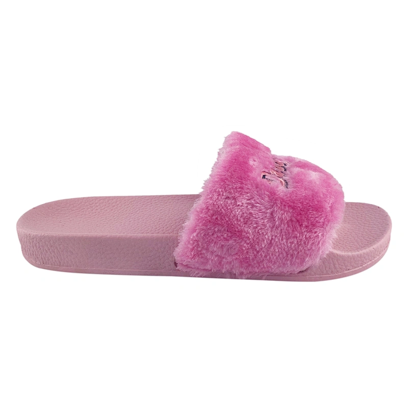 Greatshoe Ladies Fur Slide Sandals Slippers,Faux Fur Slides Slipper Furry Plush Slippers Women