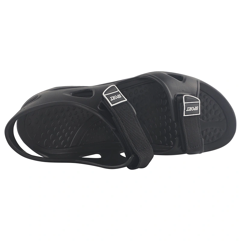 Greatshoe wholesale black women sandal soft flats ladies slippers and sandals