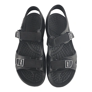 Greatshoe wholesale black women sandal soft flats ladies slippers and sandals