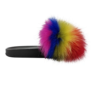 Greatshoe 2020 hot sale cheap shipping faux fur for ladies custom logo plush slippers women