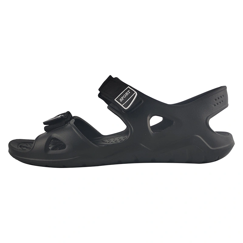 Greatshoe wholesale black women sandal soft flats ladies slippers and sandals