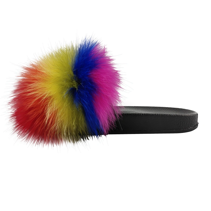 Greatshoe 2020 hot sale cheap shipping faux fur for ladies custom logo plush slippers women