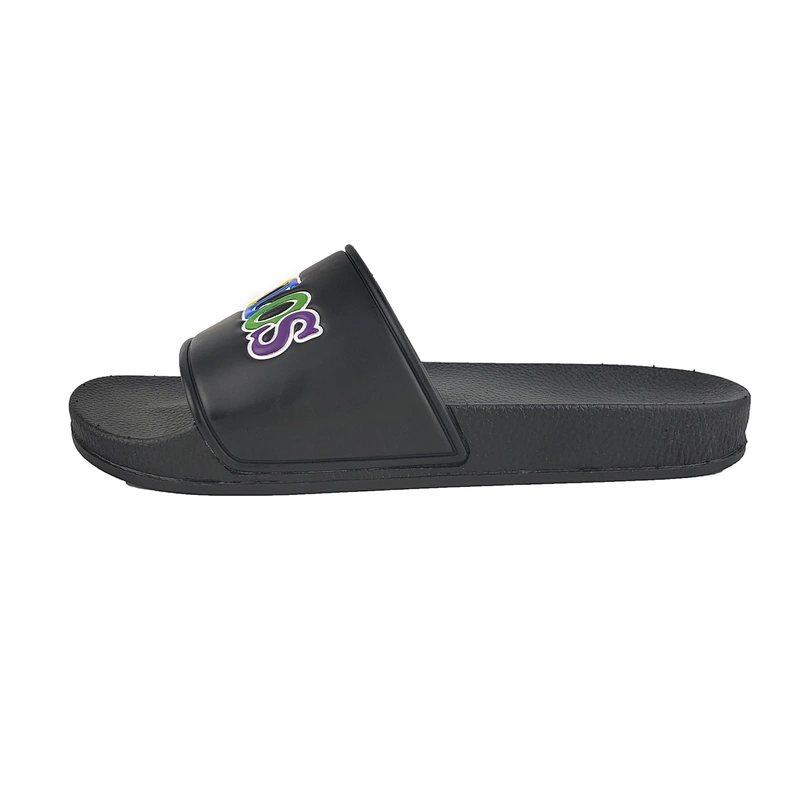 Greatshoe latest design mens pvc sandals men slides black custom logo men slide custom sandal
