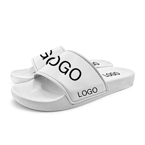 Greatshoe fashion brand slides mens sandals pvc low price breathing shoes men leather slippers