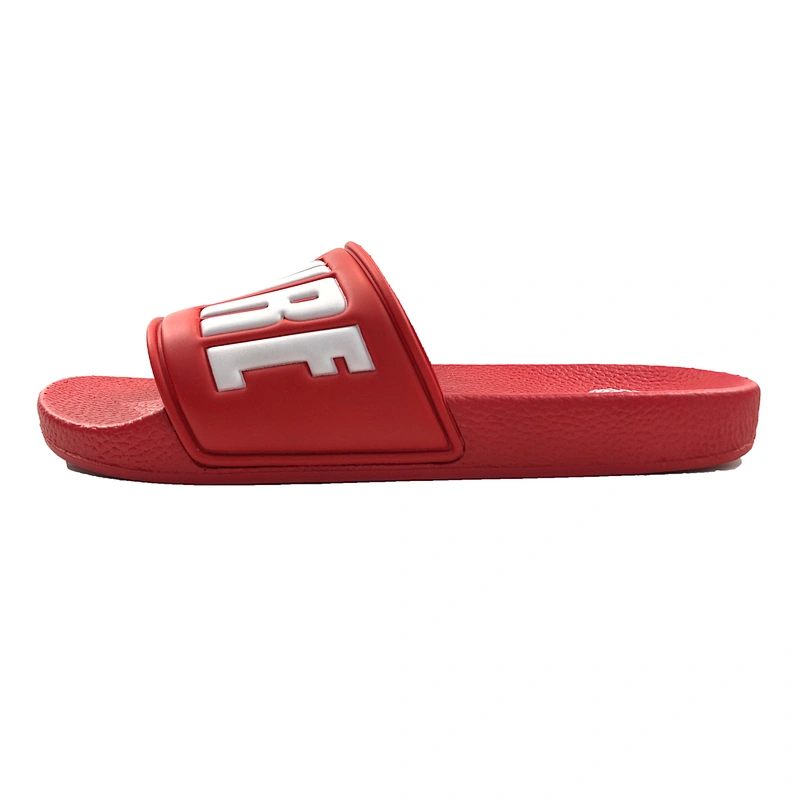 Greatshoe exported good quality flat lightweight fashion plain black slide sandals sliders slippers men