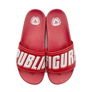 Greatshoe exported good quality flat lightweight fashion plain black slide sandals sliders slippers men