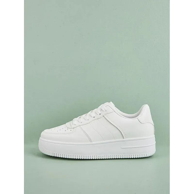 Greatshoes school white leather sneakers for women and men rubber sole lace up model footwear men sports shoes