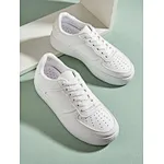 Greatshoes school white leather sneakers for women and men rubber sole lace up model footwear men sports shoes
