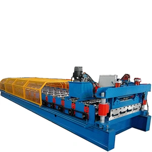 Color steel metal roof panel sheet tile making cold roll forming machine