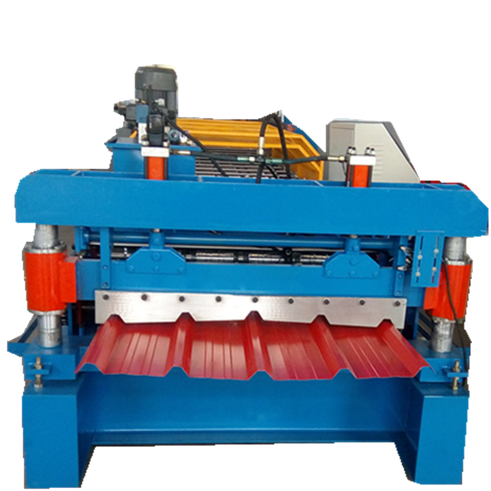 Color steel metal roof panel sheet tile making cold roll forming machine