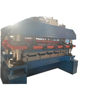 Dual purpose roof sheet trapezoid glazed tiles machine