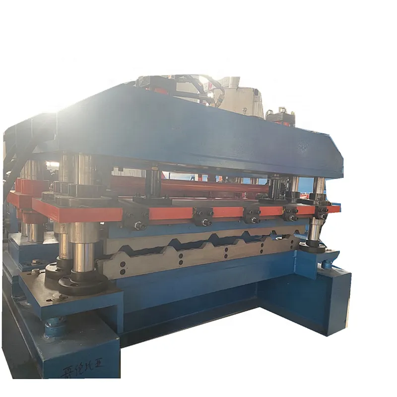 Dual purpose roof sheet trapezoid glazed tiles machine