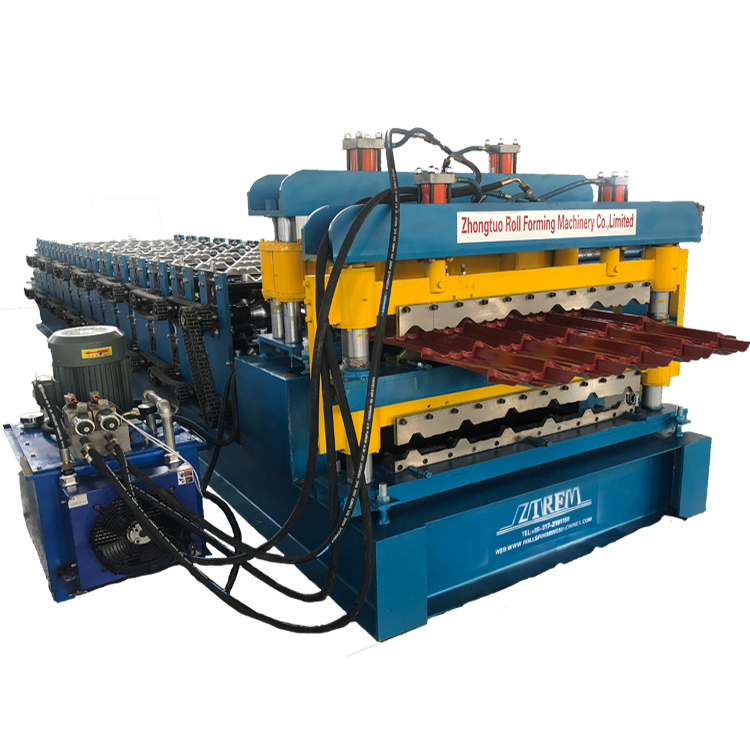 Double layer machine of glazed tile and IBR tile rolling machine