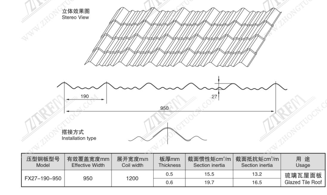 heat insulation step tile roofing sheet forming machine