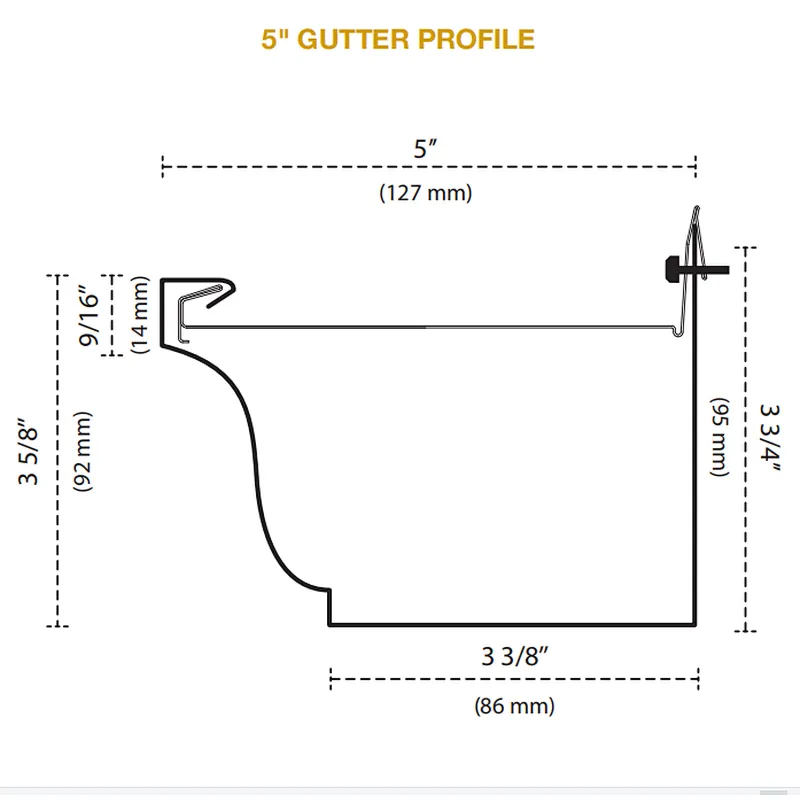 5 Inch Rain Gutters Rolling Forming Machine