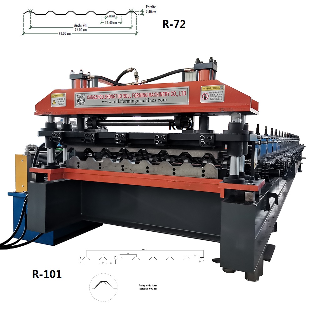 R72 R101 Roof panel roll forming machine