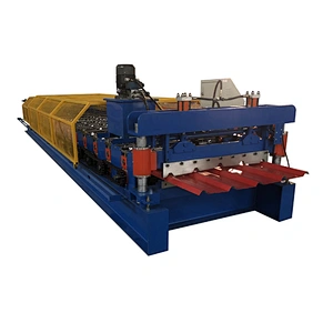 GI PPGI Roofing Sheet Roll Forming Machine Roof Wall Panel Roll Forming Machine Aluminum Trapezoidal Metal Colored Steel Tile