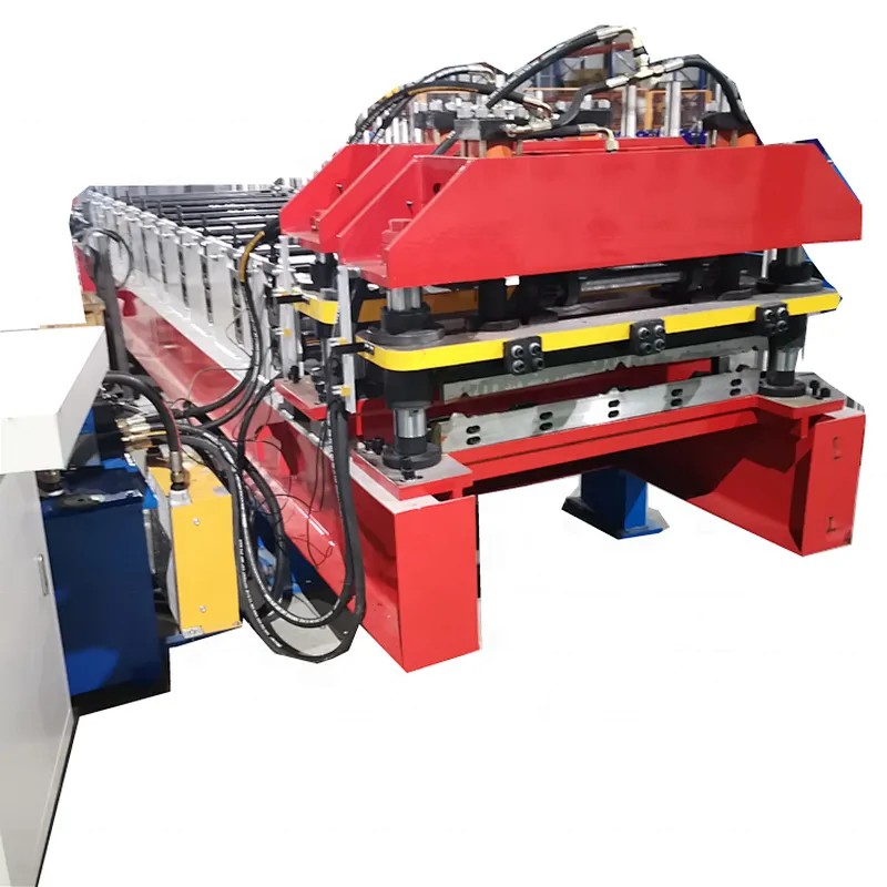 Indonesia popular step tile glazed roofing rolling forming machine tile making machine
