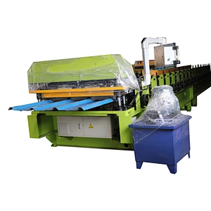 GI PPGI Roofing Sheet Roll Forming Machine Roof Wall Panel Roll Forming Machine Aluminum Trapezoidal Metal Colored Steel Tile