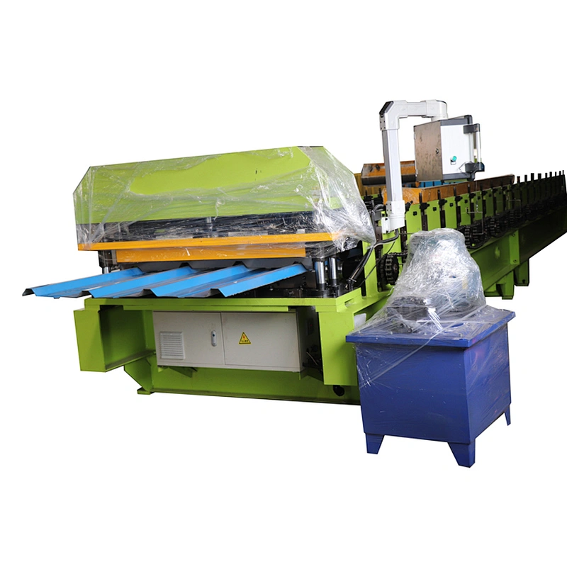 GI PPGI Roofing Sheet Roll Forming Machine Roof Wall Panel Roll Forming Machine Aluminum Trapezoidal Metal Colored Steel Tile