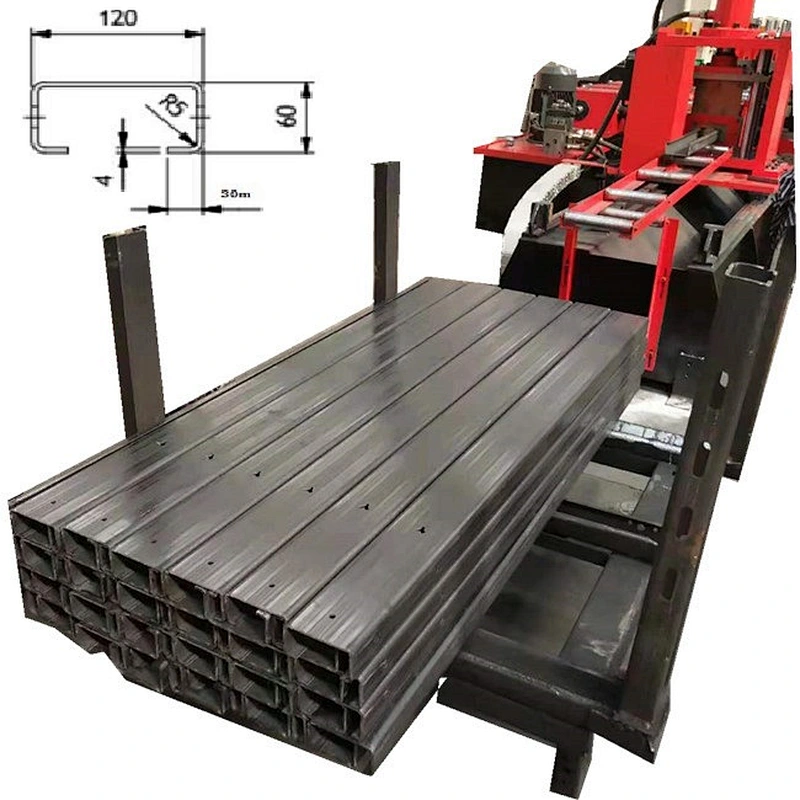 Highway W Beam Metal Guardrail C Post Rolling Forming Machine