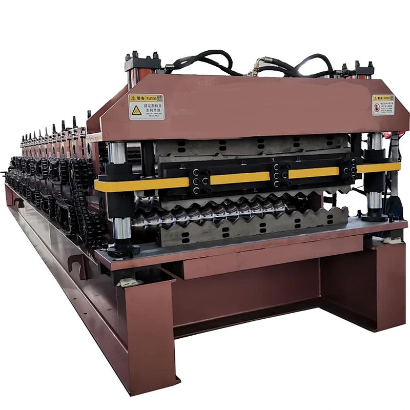 Double layer 5V roof sheet and corrugated sheets forming machine for Chile market
